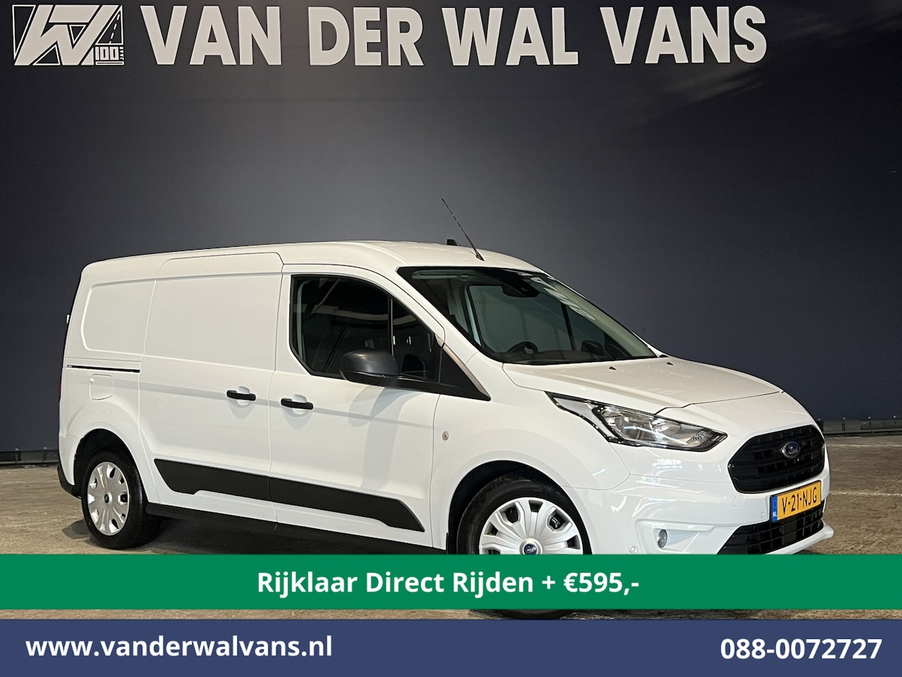 Ford Transit Connect - 1.5 EcoBlue 100pk L2H1 *Rijklaar Direct Rijden* Euro6 Airco | 3-Zits | Cruisecontrol | Sto - AutoWereld.nl