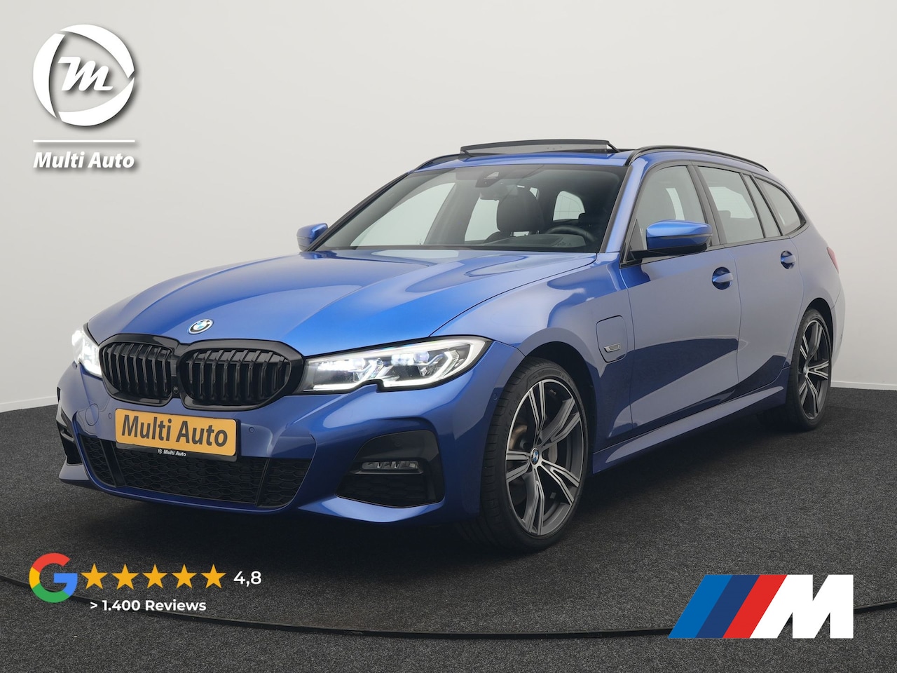 BMW 3-serie Touring - 330e M Sport Plug In Hybrid 293pk Dealer O.H. PHEV | Panodak | Head Up | Laser LED | Adapt - AutoWereld.nl
