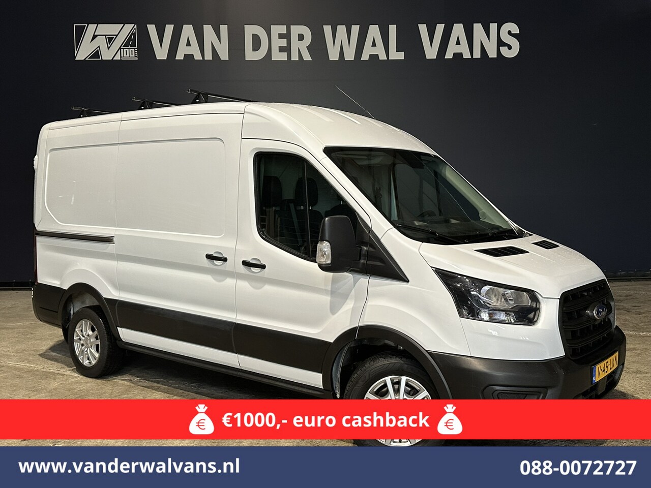 Ford Transit - 2.0 TDCI L2H2 Euro6 Airco | 2450kg Trekhaak | LM velgen | Verwarmde voorruit Dakdragers, B - AutoWereld.nl