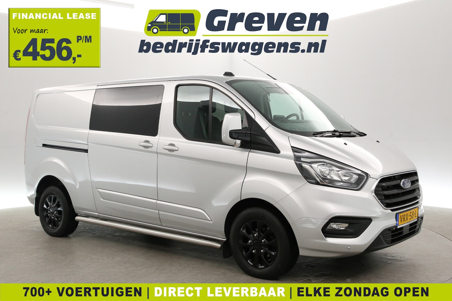 Ford Transit Custom - 2.0 TDCI L2H1 Limited | DC | 6-Zits | Airco | Cruise | Carplay | Trekh. | Navi | Parkeerse - AutoWereld.nl