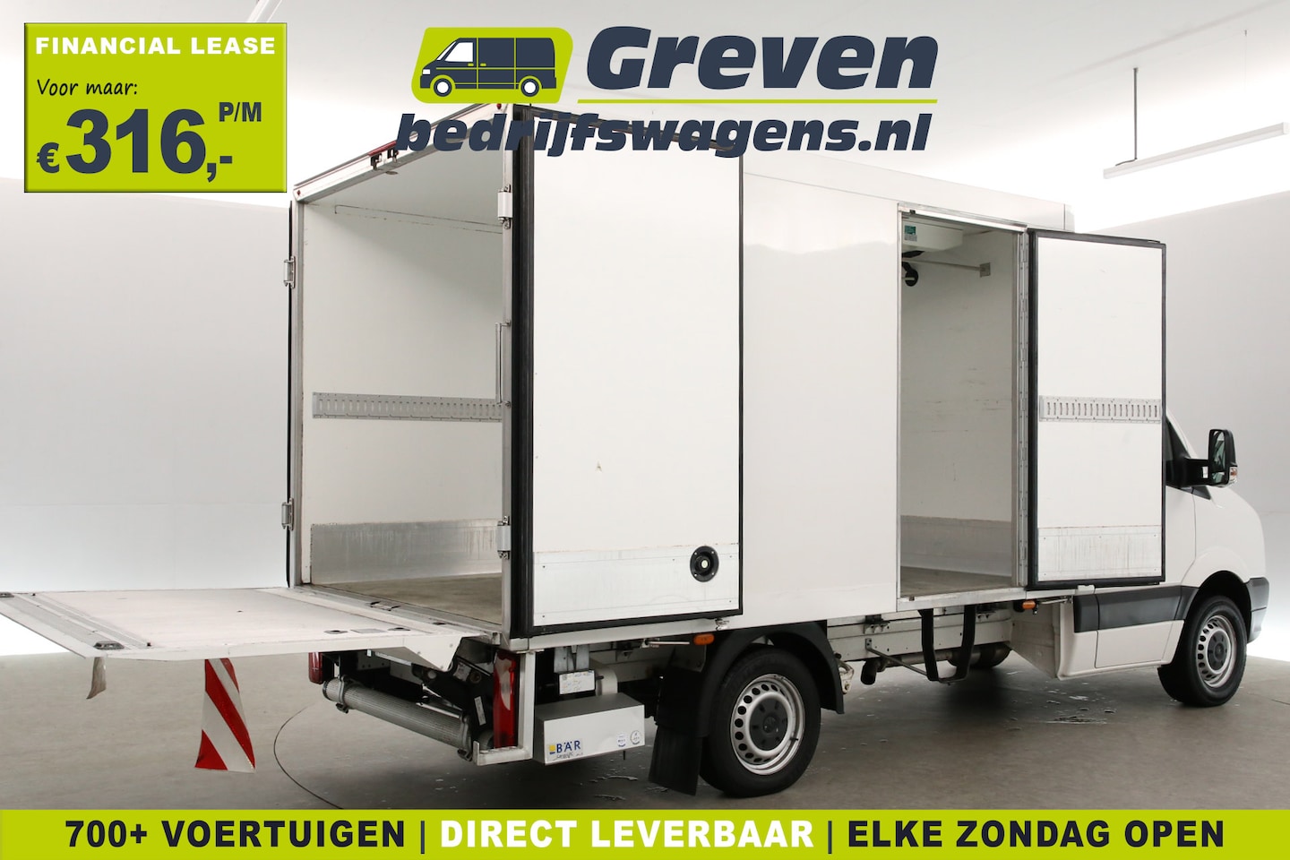 Volkswagen Crafter - 2.0 TDI 140PK | Koelwagen 0° C | Nachtkoeling | Zijdeur | Laadklep | L3.40m | Bakwagen | K - AutoWereld.nl