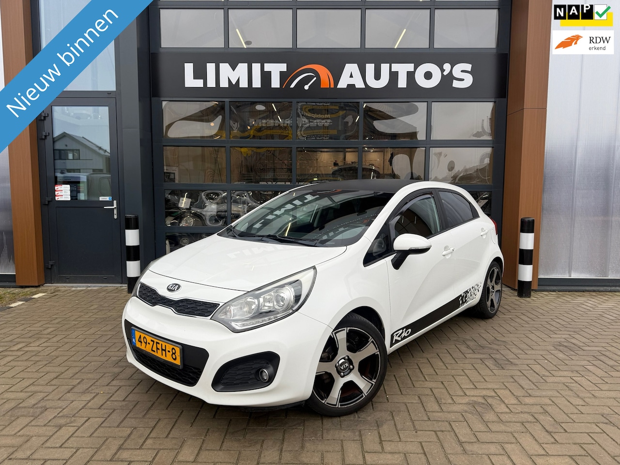 Kia Rio - 1.2 CVVT Super Pack Climate/Cruise/Navi/Pdc/Keyless/Led/El.ramen/Nap/Apk - AutoWereld.nl