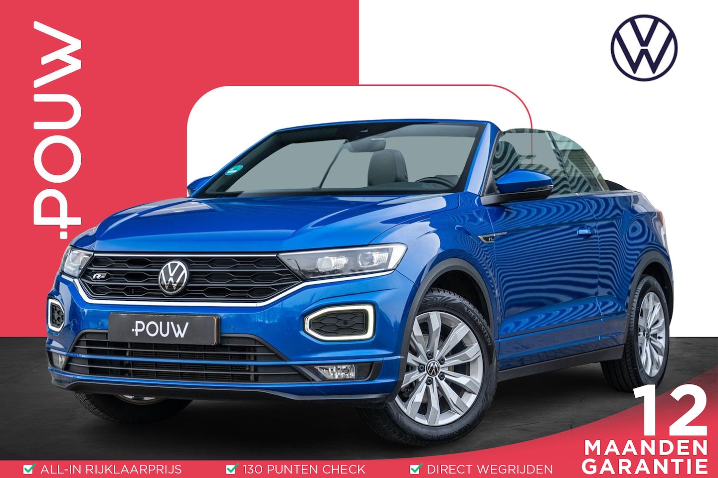 Volkswagen T-Roc Cabrio - 1.5 TSI 150pk DSG R-Line | Trekhaak | Navigatie | Apple Carplay & Android Auto - AutoWereld.nl