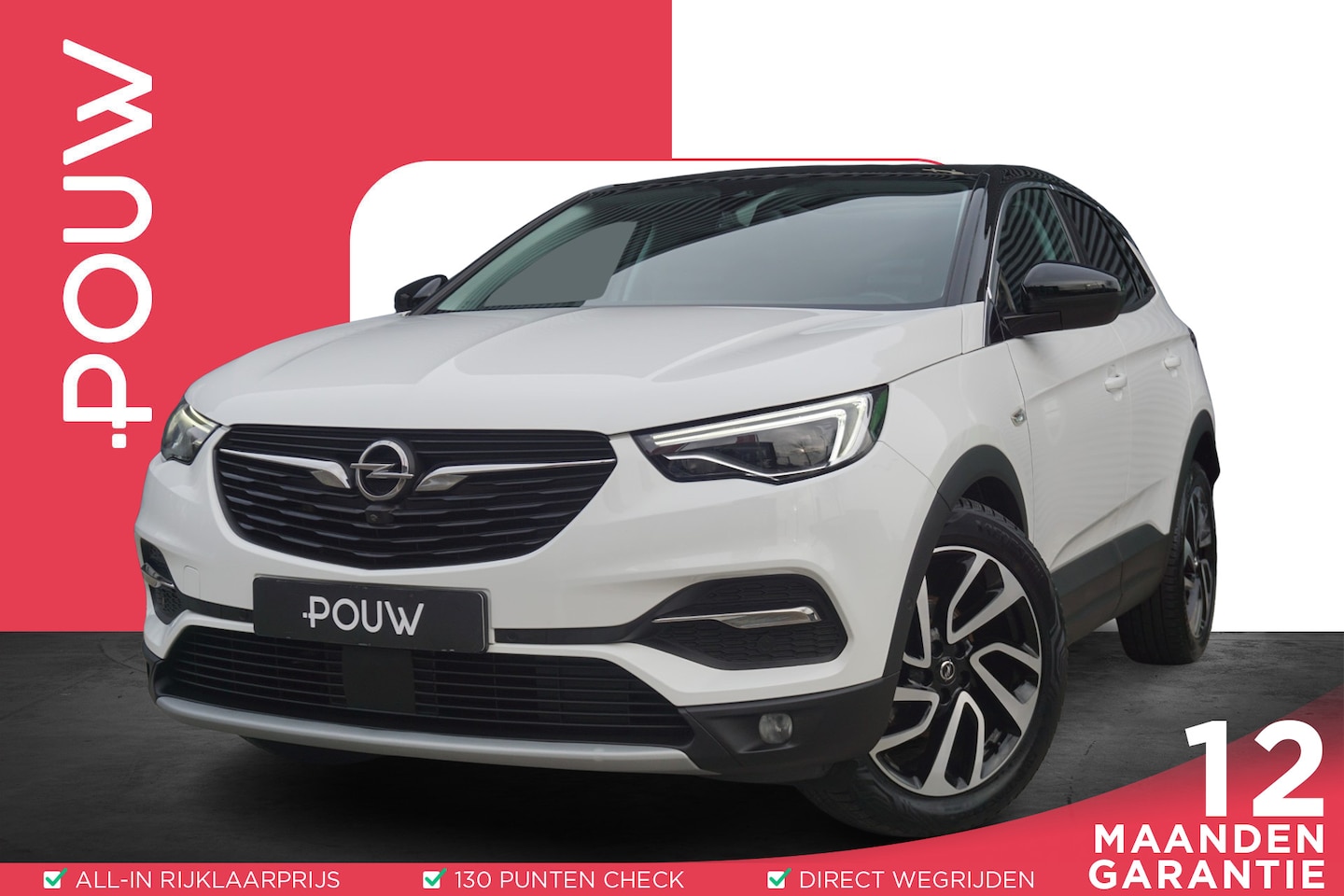 Opel Grandland X - 1.6 Turbo 180pk AUT Ultimate | Trekhaak | Leer | Stoelverwarming | Apple CarPlay / Android - AutoWereld.nl