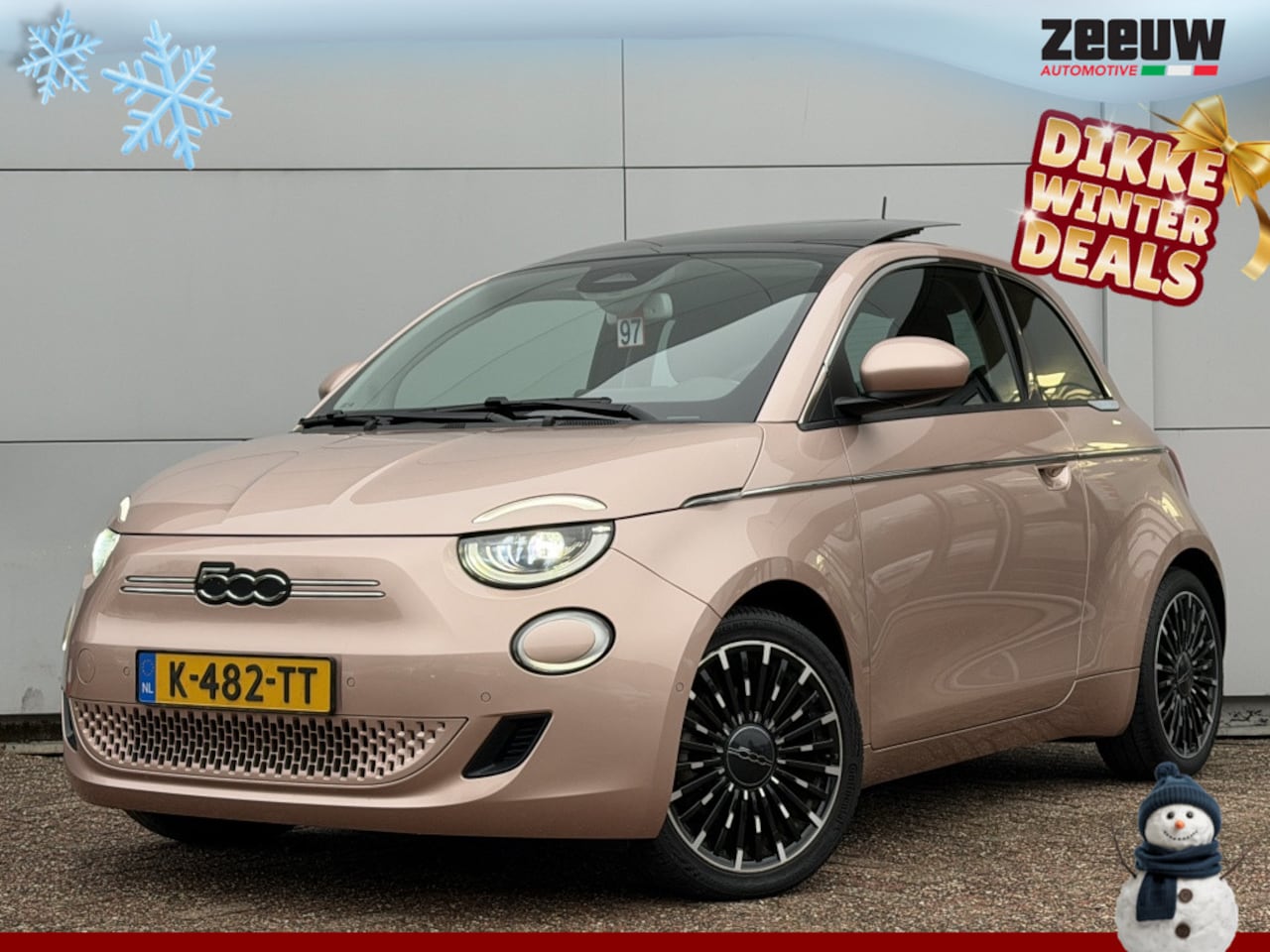 Fiat 500 - Icon 42 kWh | Navi | LED | Schuifdak | Winter | Driver | 17" - AutoWereld.nl