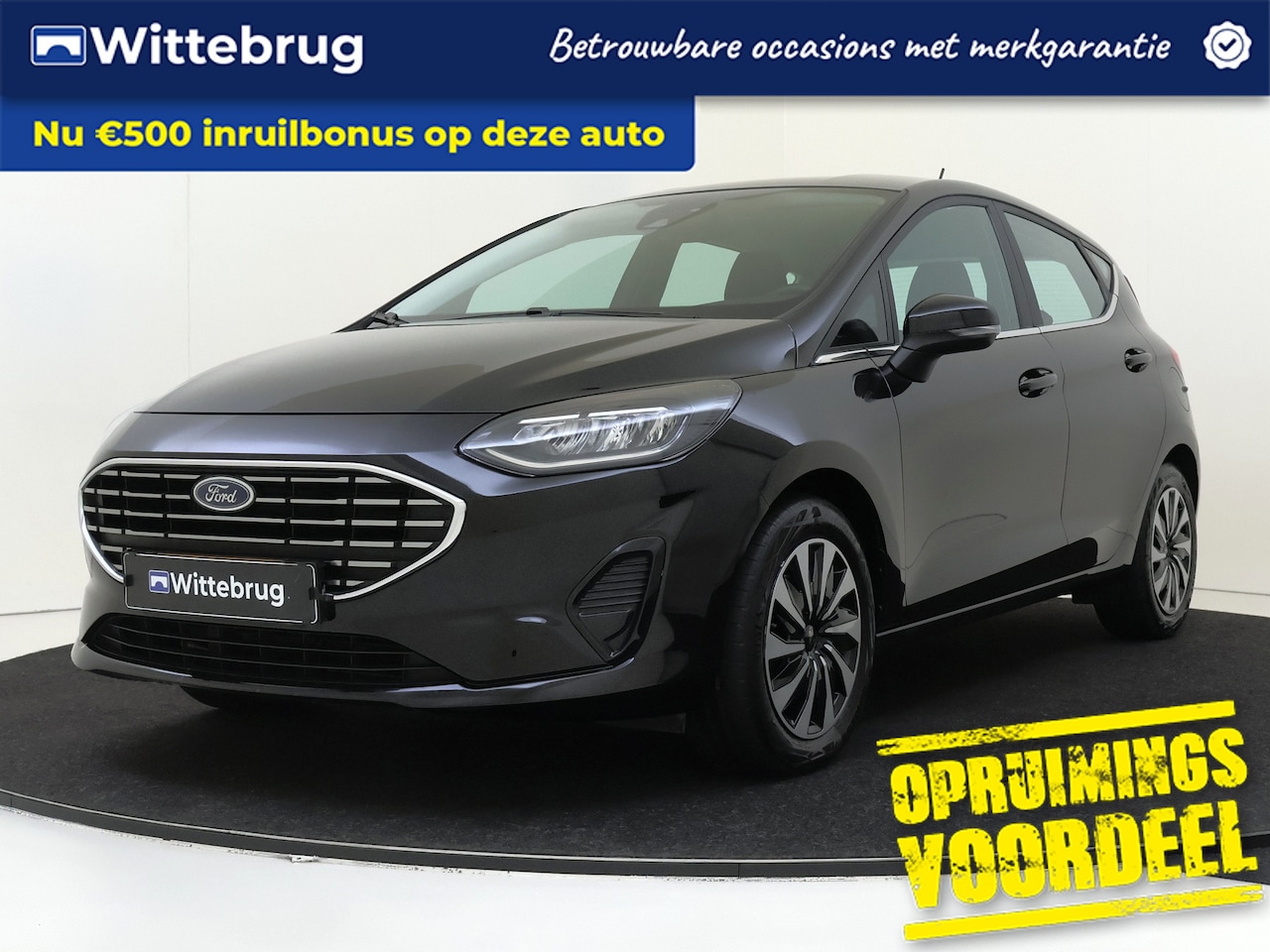 Ford Fiesta - 1.0 124PK EcoBoost Hybrid Titanium Stoelverwarming | Keyless | Parkeerhulp | - AutoWereld.nl