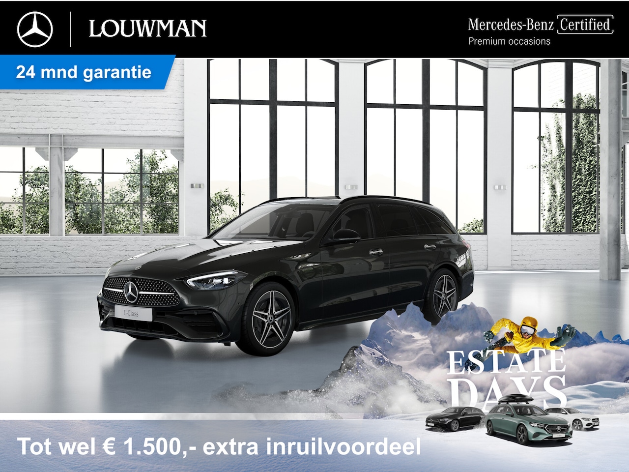 Mercedes-Benz C-klasse Estate - 300 e Business Solution AMG | Nightpakket | Trekhaak | Comfortpakket Plus | Parkeerpakket - AutoWereld.nl