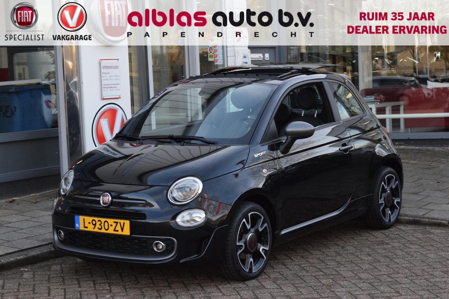 Fiat 500 - 1.0 Hybrid Sport|Schuifdak|Carplay|16"|Clima - AutoWereld.nl
