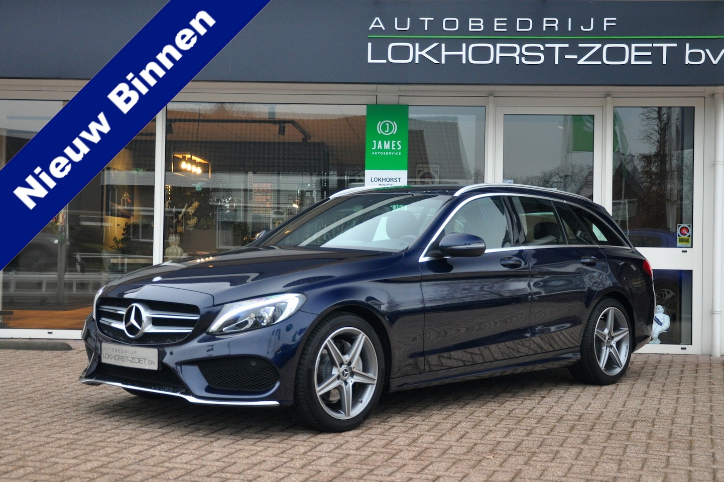 Mercedes-Benz C-klasse Estate - 180 Business Solution AMG | Zeer nette staat! | Camera | Trekhaak - AutoWereld.nl