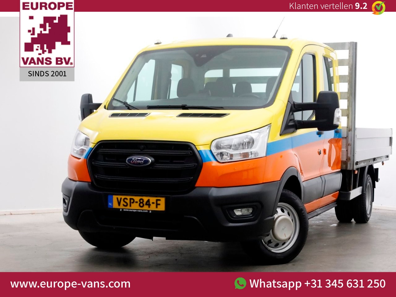Ford Transit - 350 2.0 TDCI 130pk D.C. Trend Open Laadbak Trekhaak 3000kg 08-2022 - AutoWereld.nl