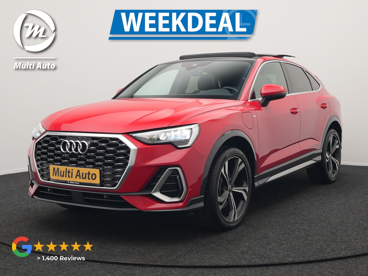 Audi Q3 Sportback - 45 TFSI e S Line Plug In Hybrid 245pk Dealer O.H PHEV | Panodak | Adaptive Cruise | Ledere - AutoWereld.nl