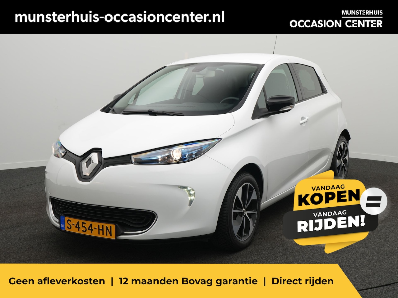 Renault Zoe - R90 Intens 41 kWh (Accuhuur) - RIJKLAARPRIJS - All Seasonbanden - Achteruitrijcamera - Cru - AutoWereld.nl