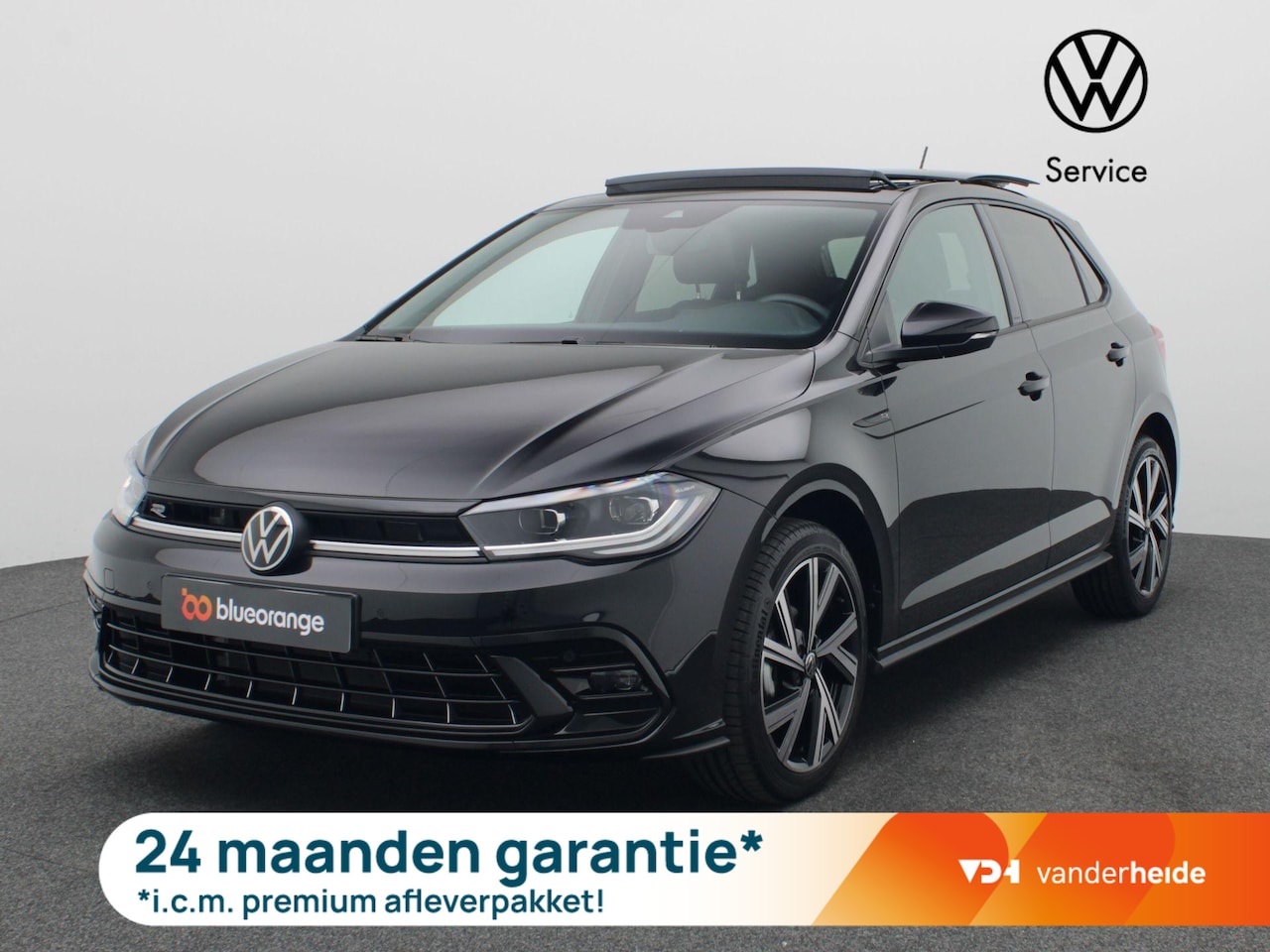 Volkswagen Polo - 1.0 TSI R-Line 95PK DSG matrix led, panoramisch dak, stoelverwarming, navigatie, 17" licht - AutoWereld.nl