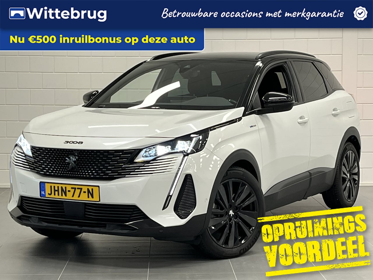 Peugeot 3008 - 1.6 HYbrid 225 GT BLACK PACK | STOELVERWARMING | FULL LED | ZEER COMPLEET! - AutoWereld.nl