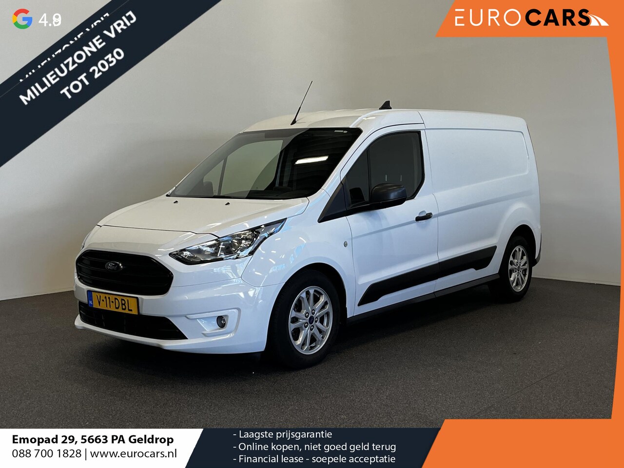 Ford Transit Connect - 1.5 L2 Automaat Navigatie Airco Parkeersensoren Cruise Control 3Zits Camera - AutoWereld.nl