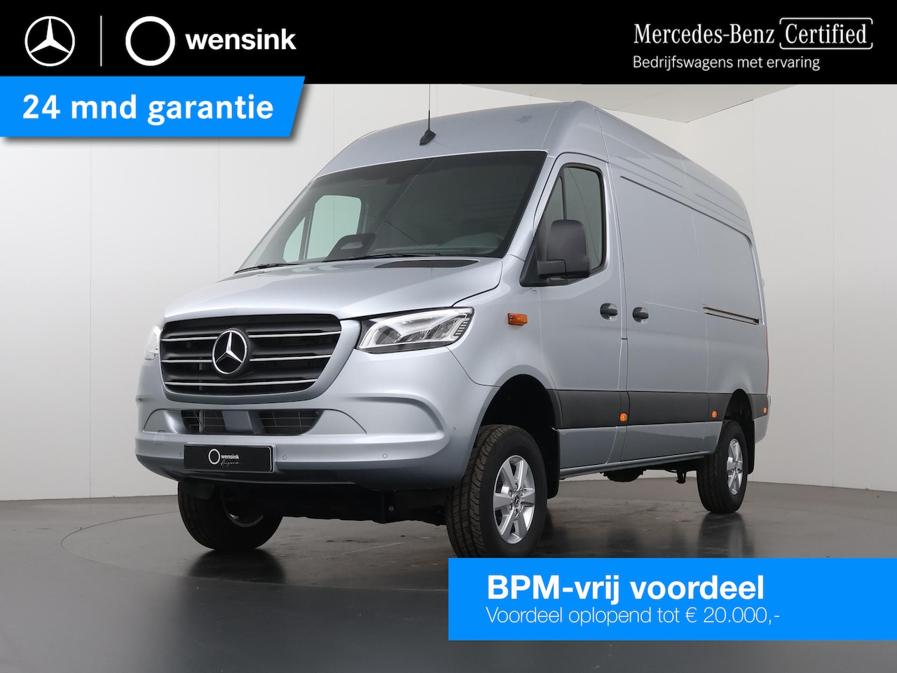 Mercedes-Benz Sprinter - 319 CDI L2 H2 Select 4x4 | 3 zits | LED | Stoelverwarming | Dubbele Schuifdeur L + R | Ach - AutoWereld.nl