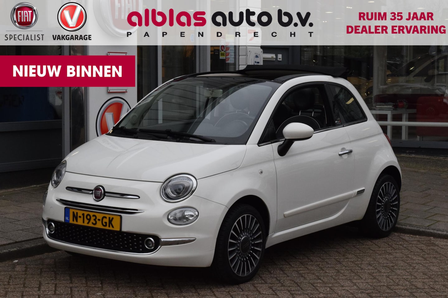 Fiat 500 C - 1.2 Lounge|Nav|Carplay|Cruise|16"|PDC| - AutoWereld.nl