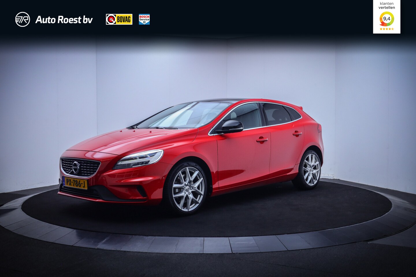 Volvo V40 - 2.0 T4 190PK Aut. R-Design Business Sport LEDER | NAVI | PANO | STOELVERW. | TREKH. AFN. | - AutoWereld.nl