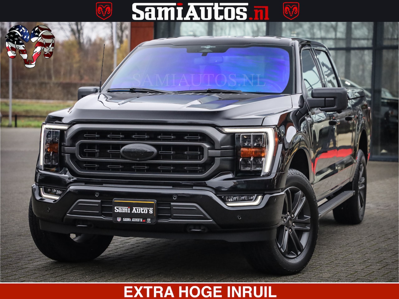 Ford F150 - USA BLACK OPS | 5.0 V8 406PK | 360 CAMERA | UITLAAT KLEP | BEDSLIDE | CREW CAB | LEDER | C - AutoWereld.nl