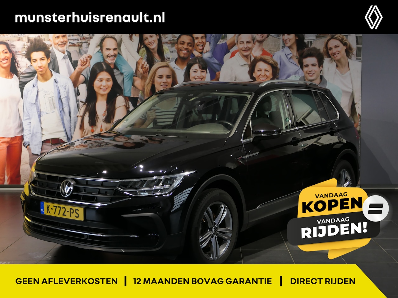 Volkswagen Tiguan - 1.5 TSI Life Business - Occasion Lease vanaf €814 p/m - *Afneembare trekhaak!* - Stuur en - AutoWereld.nl