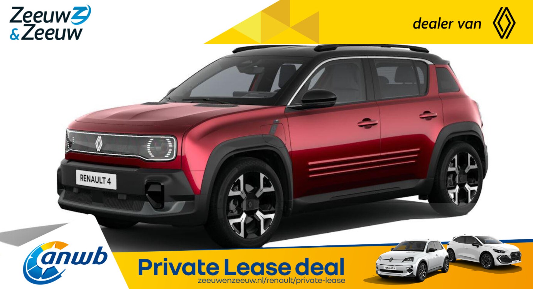 Renault 4 - (ANWB Private Lease Actie v.a. € 510,-) Techno comfort range | Wij maken graag een Private - AutoWereld.nl