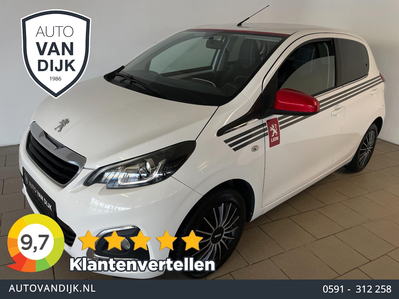 Peugeot 108 - 1.0 e-VTi Lion Edition AIRCO GROOT SCHERM CAMERA STOELVERW LED ELEK RAMEN CENT VERG SPARCO - AutoWereld.nl
