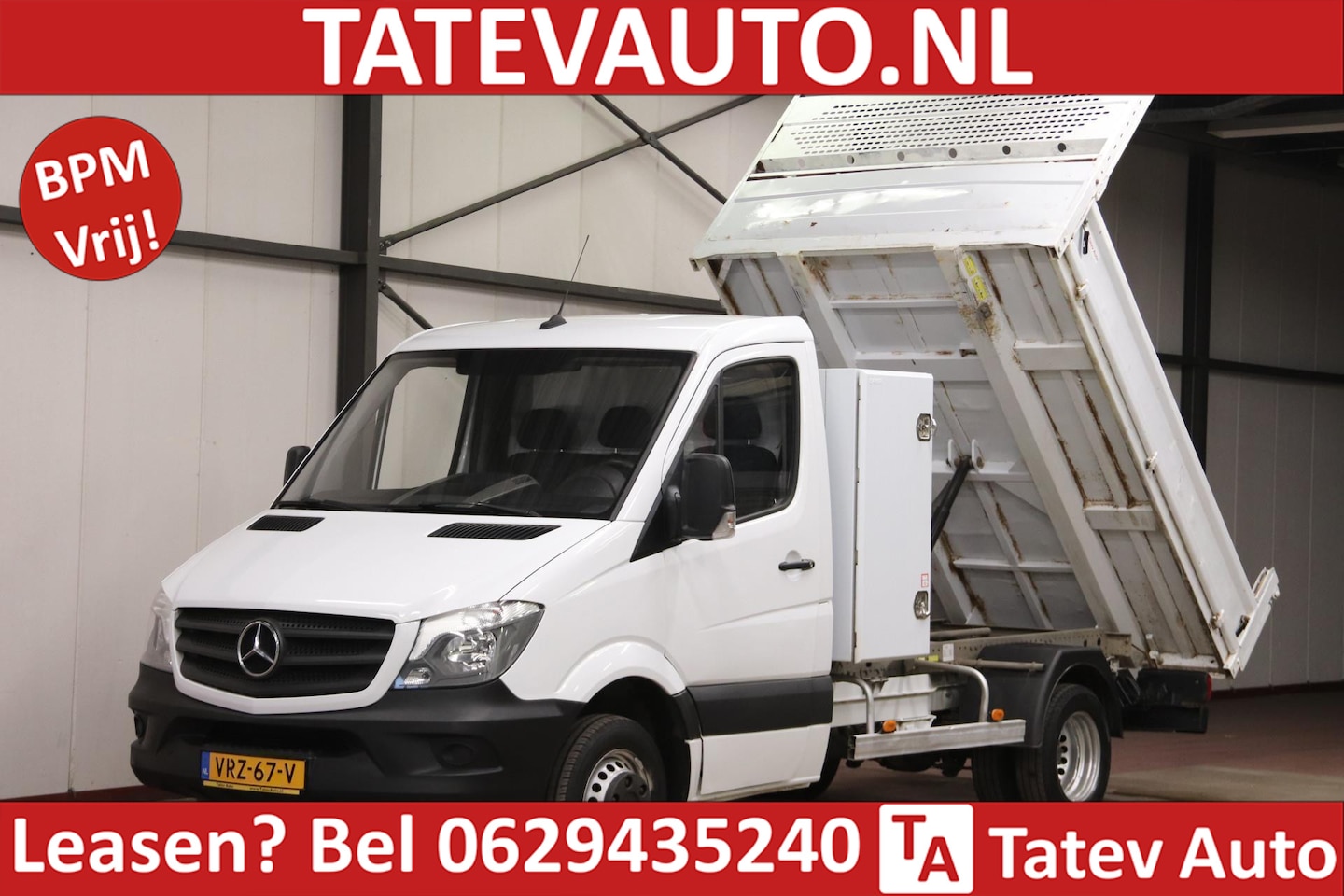 Mercedes-Benz Sprinter - 514 CDI KIPPER met Kist 3500KG TREKVERMOGEN EURO 6 Mercedes-Benz Sprinter 514 2.2 CDI KIPP - AutoWereld.nl