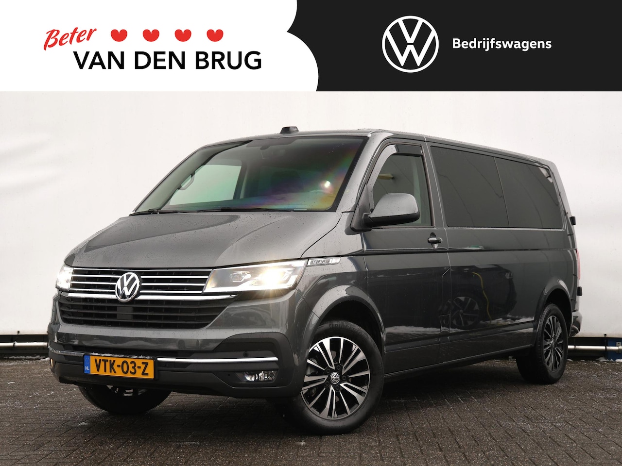 Volkswagen Transporter - 2.0 TDI 150 PK DSG L2 DC Bulli | Navigatie | Airco | Led koplampen | Adaptive Cruise | Ach - AutoWereld.nl