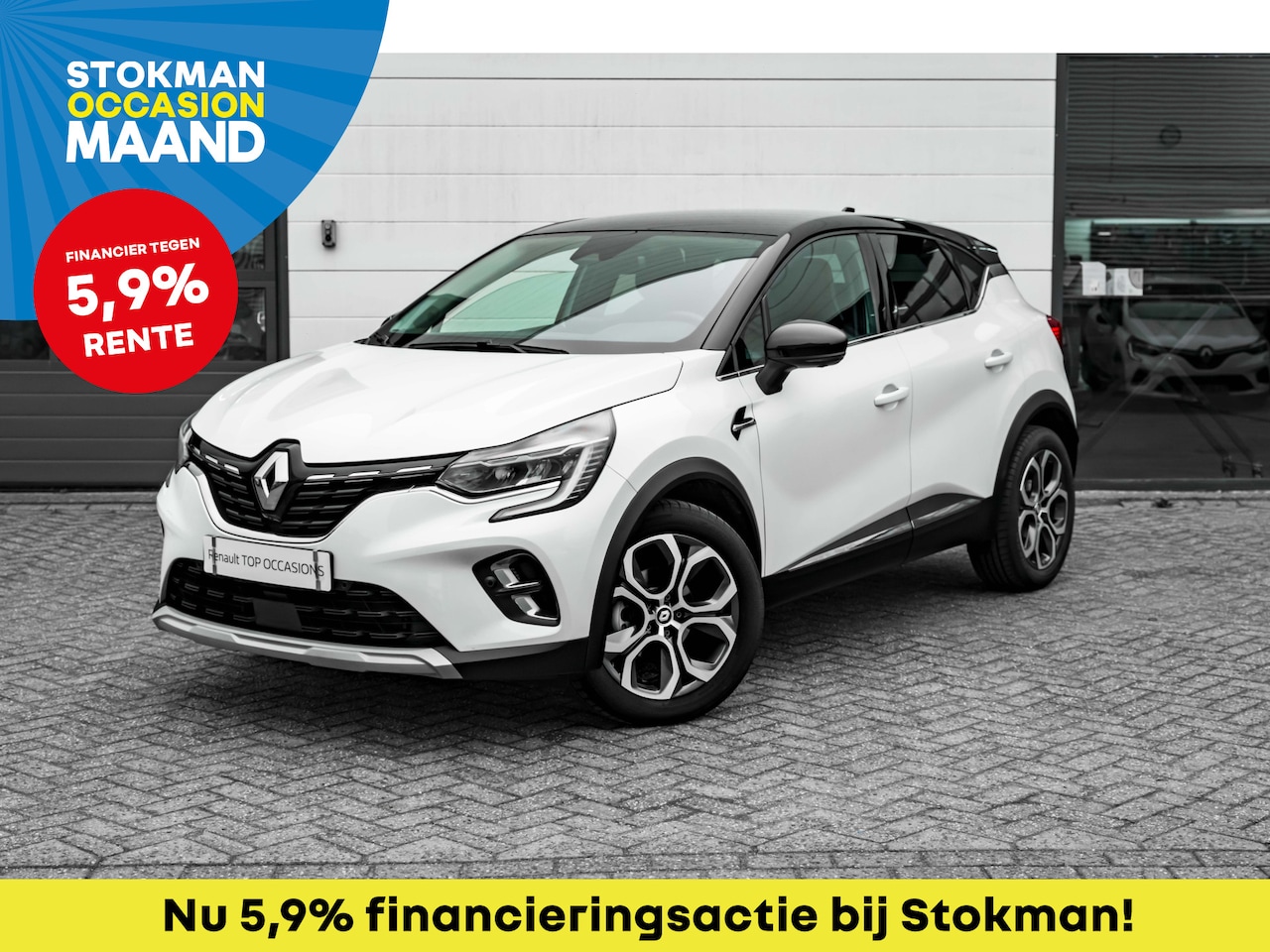 Renault Captur - 1.3 TCe 140 PK Intens | Automaat | 360 camera | ECC | 18" velgen | Witmetallic | - AutoWereld.nl
