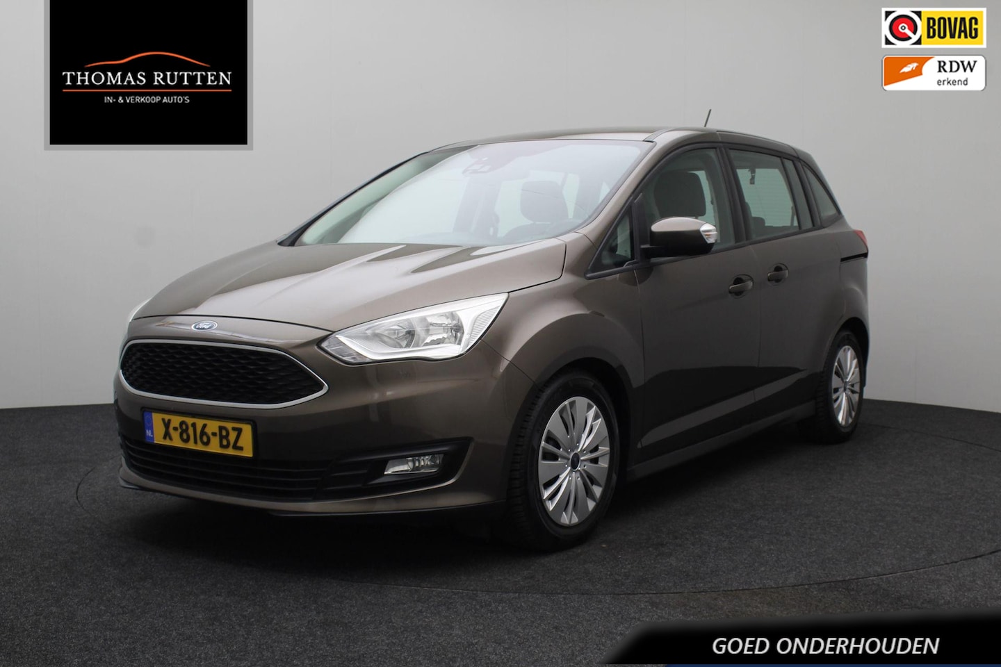 Ford Grand C-Max - 1.0 Trend 7 Persoons 2018 | Airco | Cruise Control | Carplay | Navigatie | Trekhaak | Goed - AutoWereld.nl