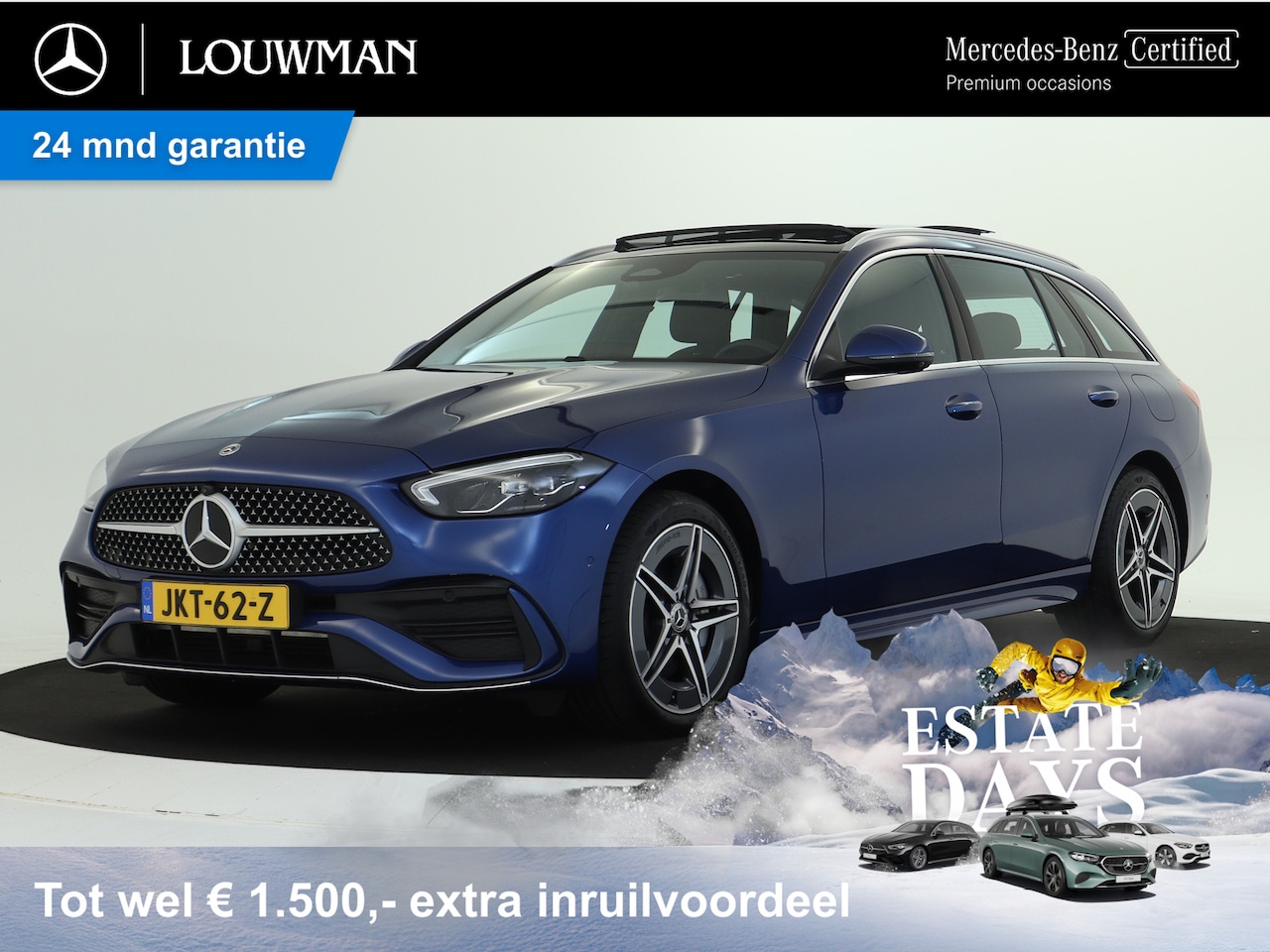Mercedes-Benz C-klasse Estate - 300 e AMG Plug-In Hybride Edition AMG-Line | Panorama Schuif-Kanteldak | Alarm Klasse 3  | - AutoWereld.nl