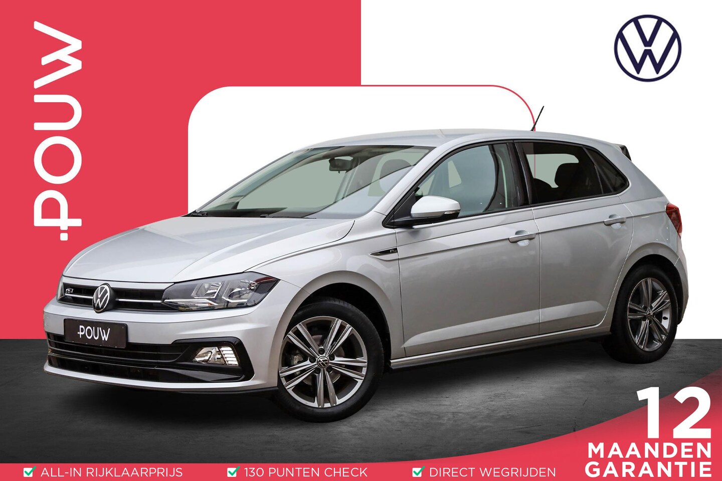 Volkswagen Polo - 1.0 TSI 95pk R-Line Edition | Adaptive Cruise | Getint Glas | DAB - AutoWereld.nl