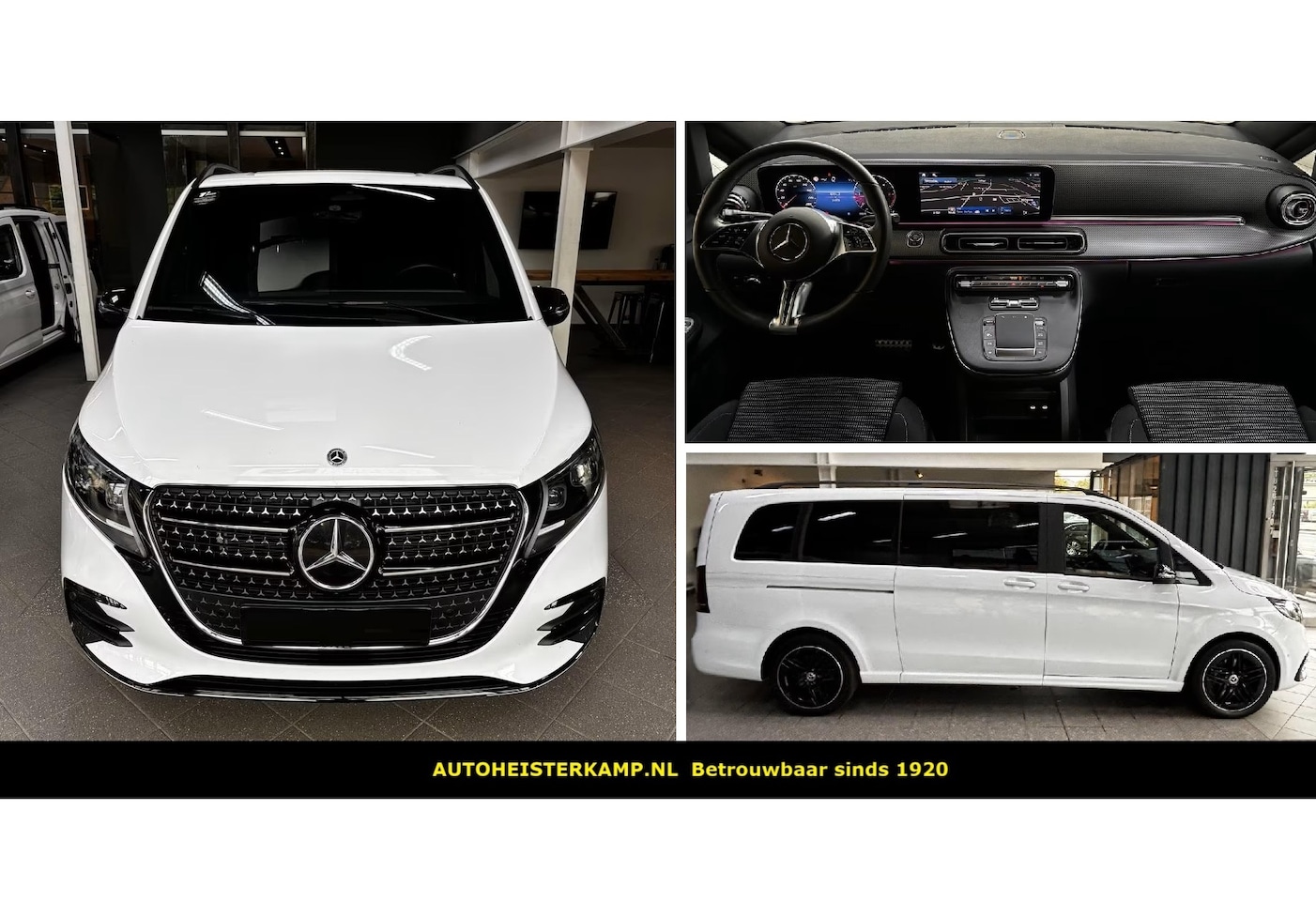 Mercedes-Benz V-klasse - 220d L3 AMG Grijs Kenteken Distronic Trekhaak 2 EL. Schuifdeuren LED Night Pakket Stuurver - AutoWereld.nl