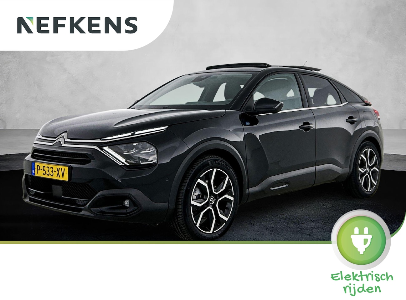 Citroën Ë-C4 - Shine 50 kWh 136pk | Navigatie | Schuif-/kanteldak | Achteruitrijcamera | Half Lederen com - AutoWereld.nl