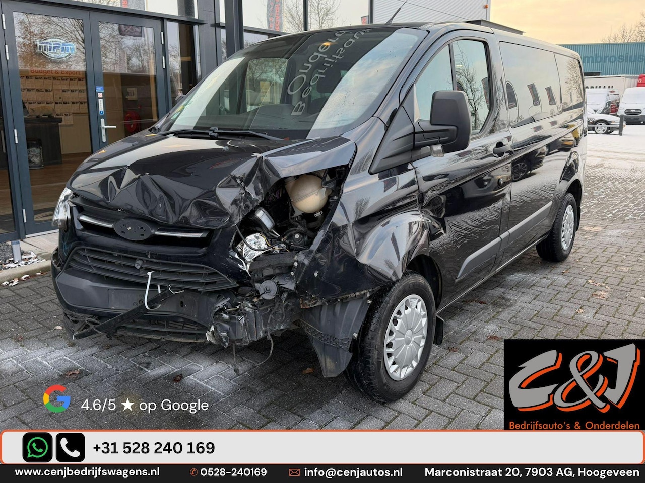 Ford Transit Custom - 290S 2.2TD125Pk/92Kw M6 FWD DC Limited schade, airco, cruise - AutoWereld.nl