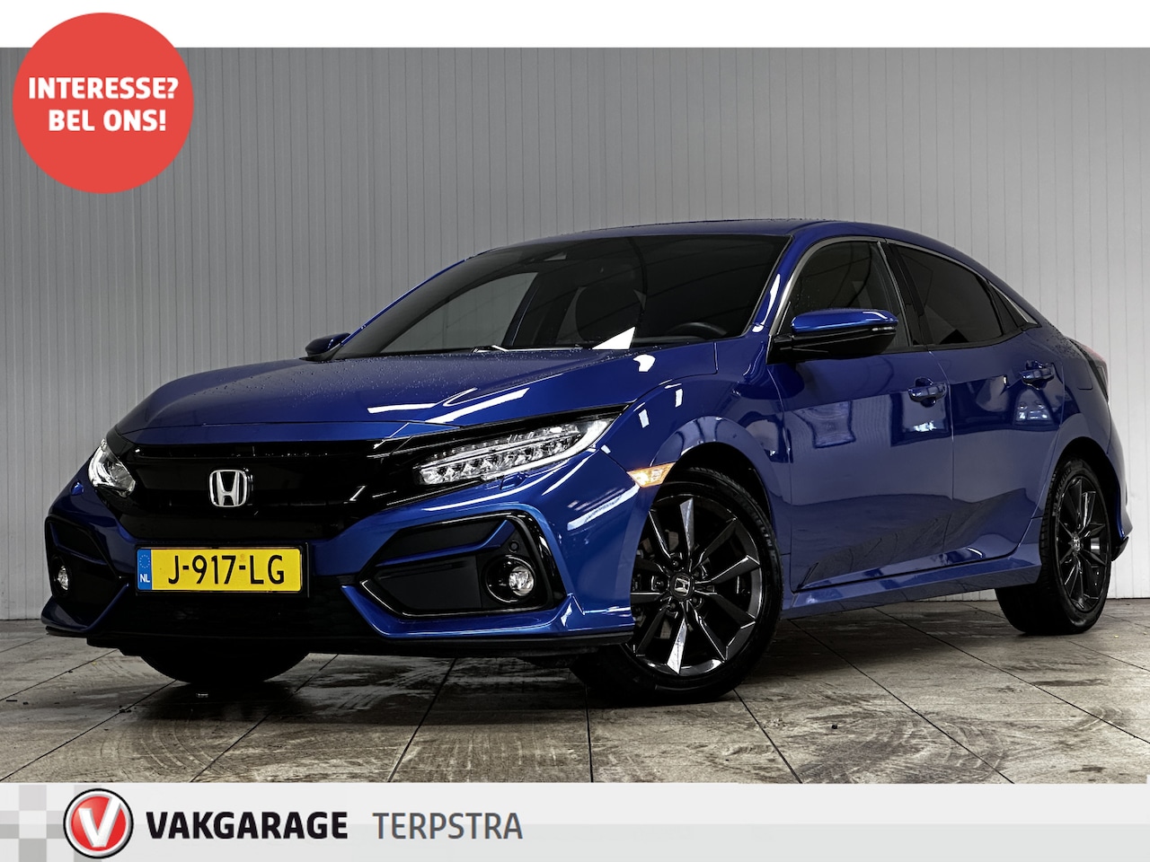 Honda Civic - 1.0 i-VTEC Business Edition/ Zwarte Hemel!/ LED Koplampen/ Camera/ Apple+Android/ DAB+/ La - AutoWereld.nl