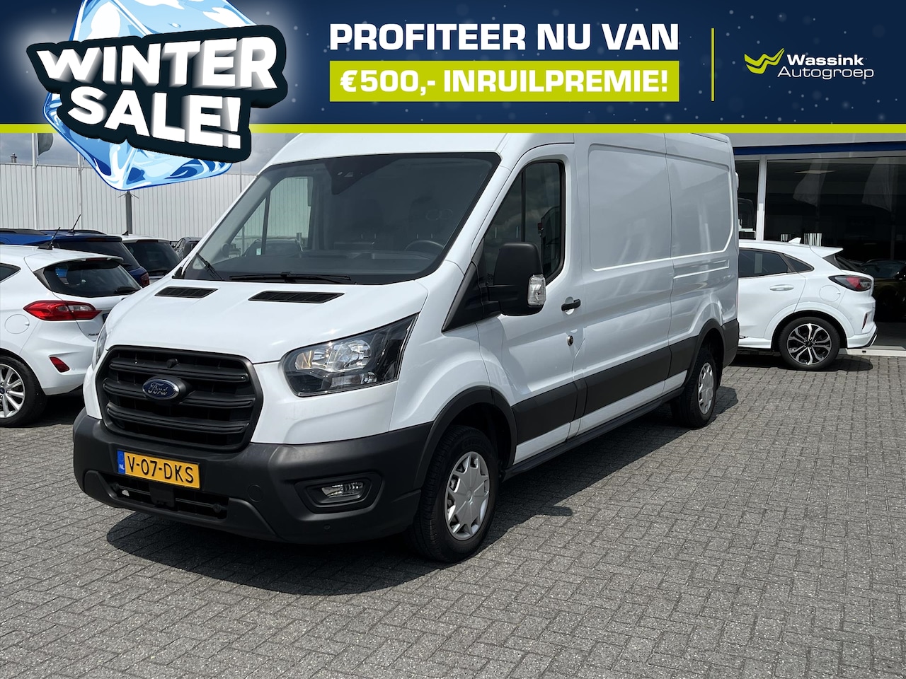 Ford Transit - GB 310 L3H2 TDCi 130pk Trend | WINTERSALE | 12 inch Navigatie | Parkeersensoren v/a | 3 Zi - AutoWereld.nl