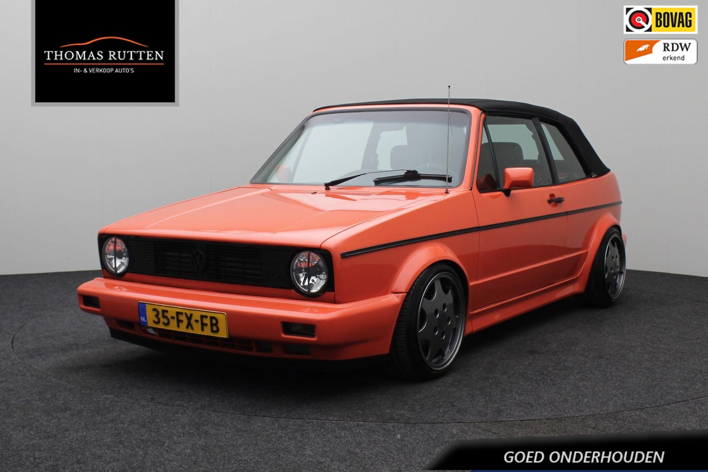 Volkswagen Golf Cabriolet - 1.8 MK1 1991 1.8 20VT TURBO | KMS | DOWNPIPE | PORSCHE Remklauwen | PORSCHE C2 Velgen | Le - AutoWereld.nl