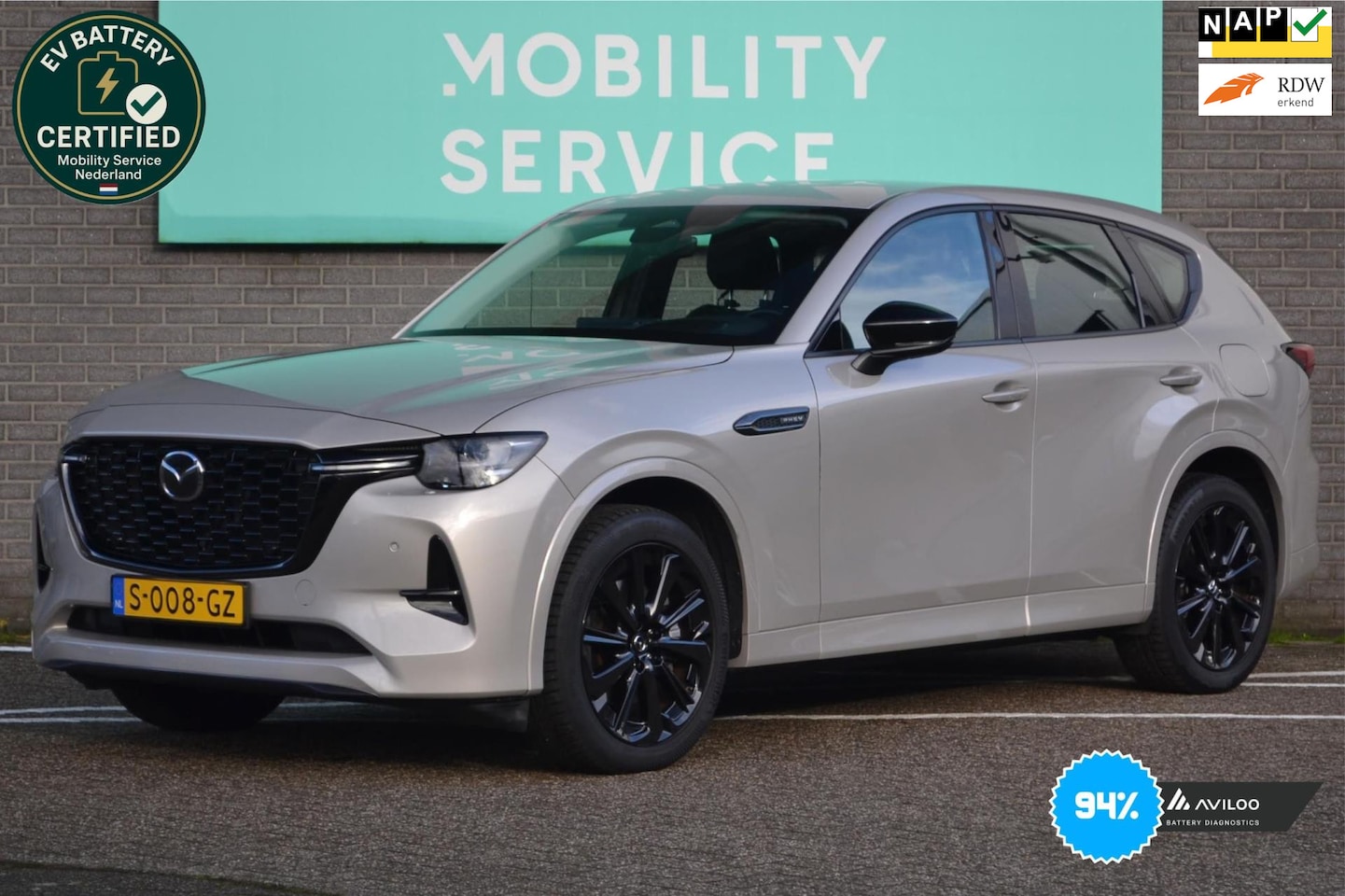 Mazda CX-60 - 2.5 e-SkyActiv PHEV Homura SOH94% LED CarPlay Leder 20" - AutoWereld.nl