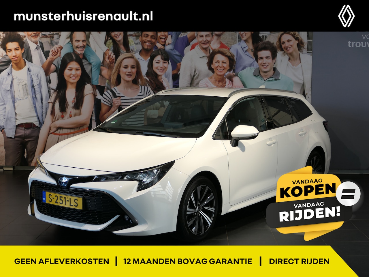 Toyota Corolla Touring Sports - 1.8 Hybrid Dynamic - Occasion Lease vanaf €474 p/m - *Dealer onderhouden!* - Adaptive crui - AutoWereld.nl