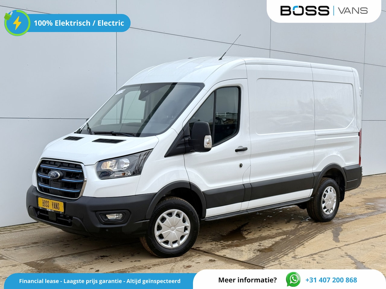 Ford E-Transit - 390 68kWh 184PK Elektrisch 68kWh 317km WLTP BEV Snelladen L2H2 Climate Control Carplay Cam - AutoWereld.nl