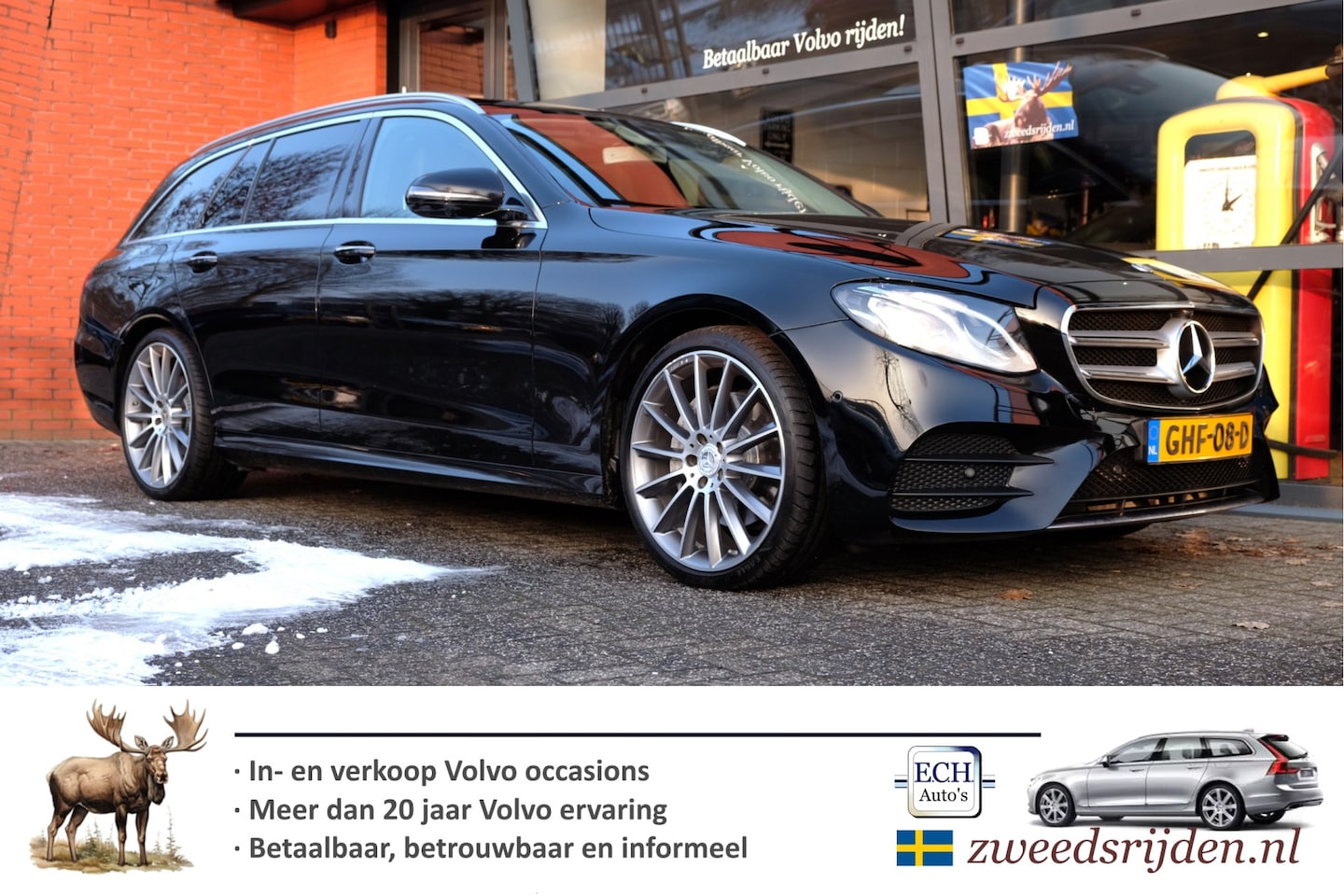 Mercedes-Benz E-klasse Estate - 200 Business Solution AMG 200 Business Solution AMG, Panodak, Apple CarPlay, 360 graden camera, Trekhaak - AutoWereld.nl