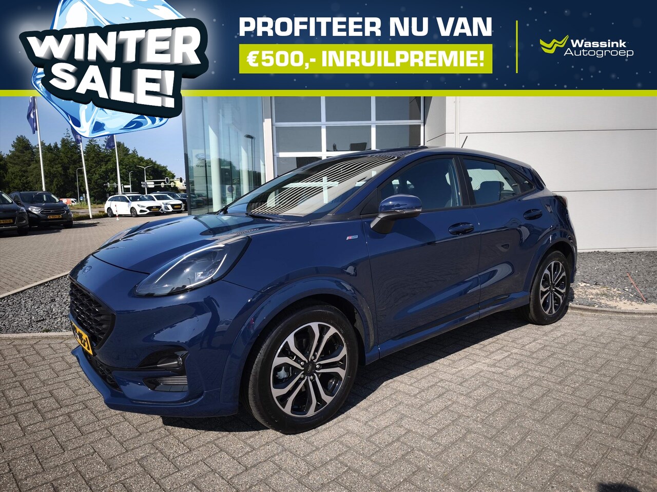 Ford Puma - 1.0i Ecoboost Hybrid 125pk ST-Line | WINTERSALE |Climate control | Navigatie | Digitale co - AutoWereld.nl
