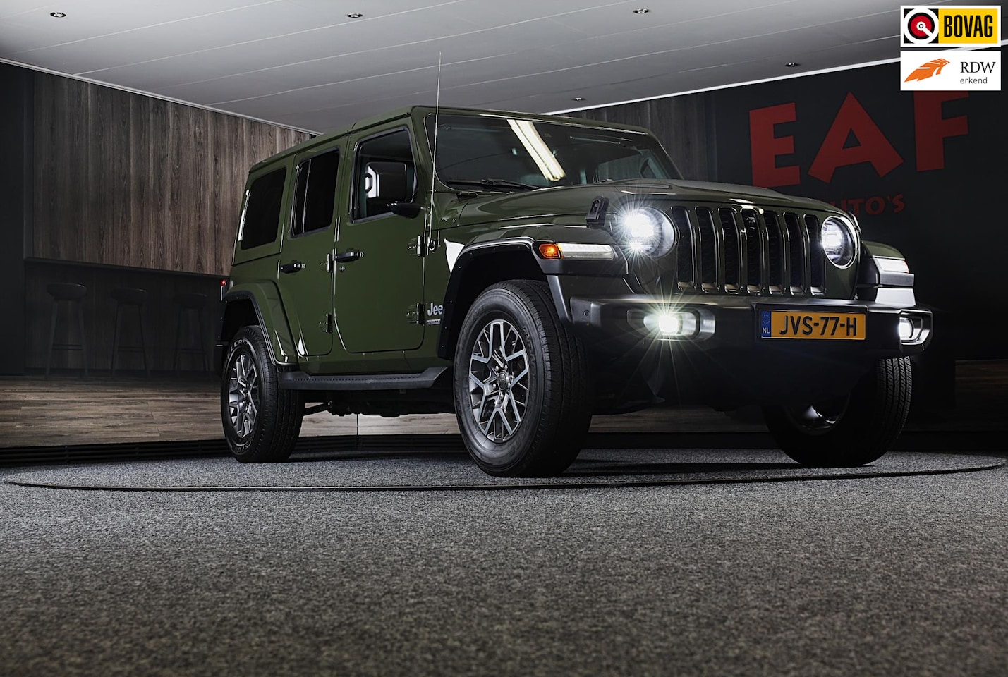 Jeep Wrangler Unlimited - 4xe 380 80th Anniversary / Acc / 360 Camera / Dode Hoek / Leder / Navi / Ecc / Elek Pakket - AutoWereld.nl
