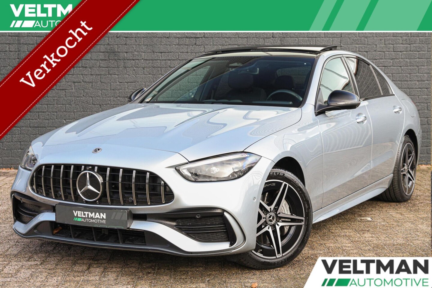 Mercedes-Benz C-klasse - 300 e AMG Line PANO BURMESTER MEMORY DIGITAL LIGHT SFEERVERLICHTING - AutoWereld.nl