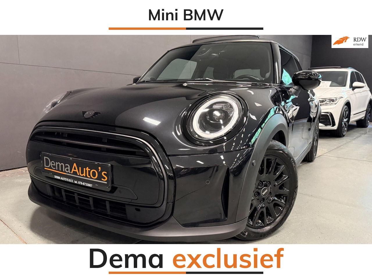 MINI Cooper - 1.5 BLACK-EDITION PANO/H-UP/NAVI/CAM/DAB/CARPLAY/H-KARDON/// - AutoWereld.nl