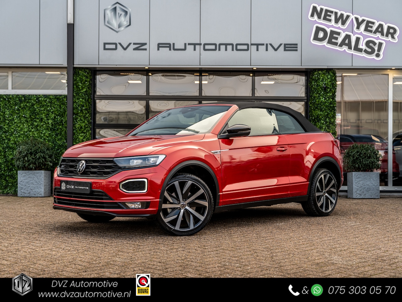 Volkswagen T-Roc Cabrio - 1.5 TSI R-Line | Black Style | Leder | Camera - AutoWereld.nl