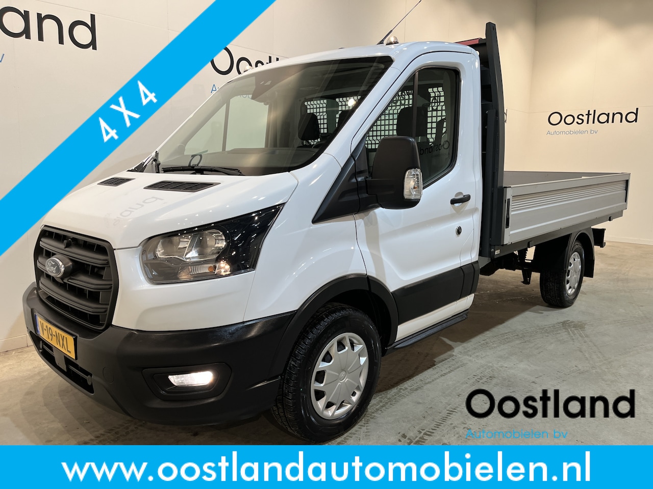 Ford Transit - 2.0 TDCI L2 AWD 4X4 170 PK Open Laadbak / Euro 6 / Airco / Cruise Control / Trekhaak / Cam - AutoWereld.nl