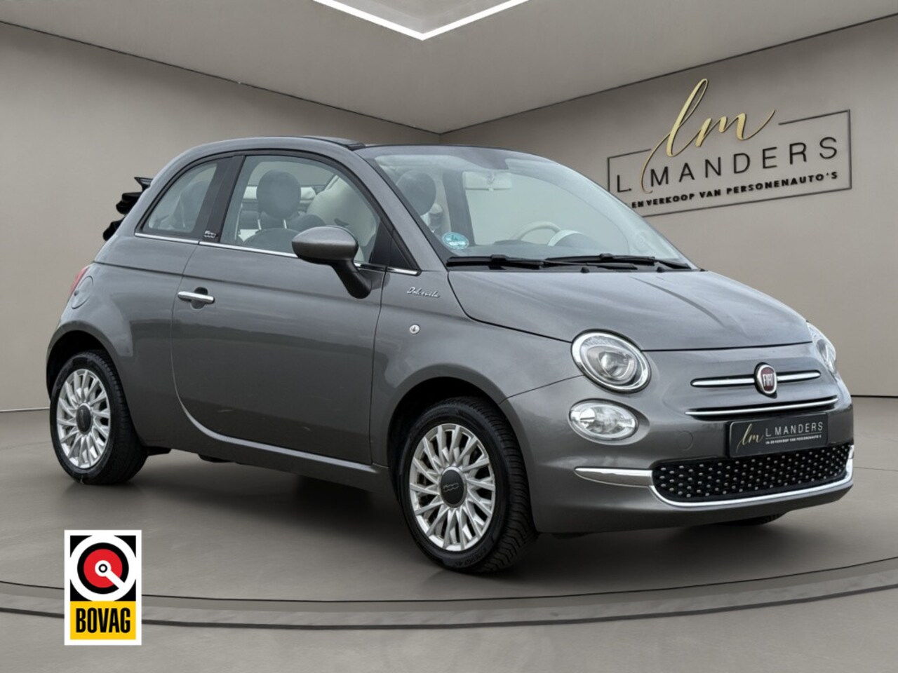 Fiat 500 C - 1.0 Hybrid Dolcevita 2022 GRIJS | Cabriolet | Leder | Airco - AutoWereld.nl