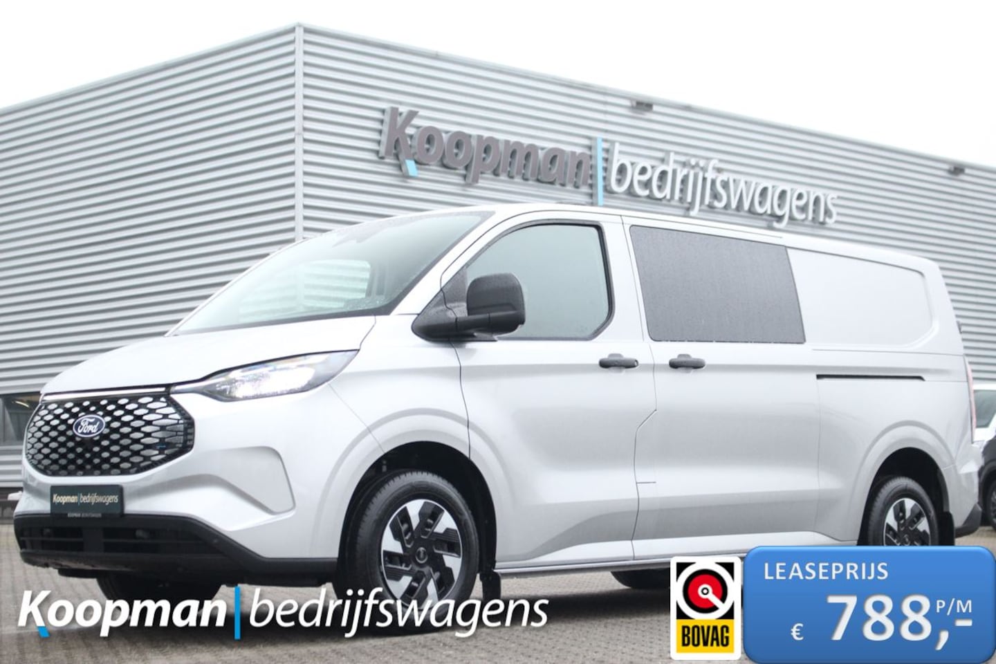 Ford Transit Custom - E-Transit 320 L2H1 Trend 65 kWh 218pk DC Automaat | Trekgewicht 2300kg | L+R Zijdeur | Key - AutoWereld.nl